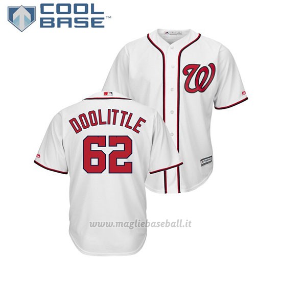 Maglia Baseball Uomo Washington Nationals Sean Doolittle Cool Base Majestic 1ªBianco